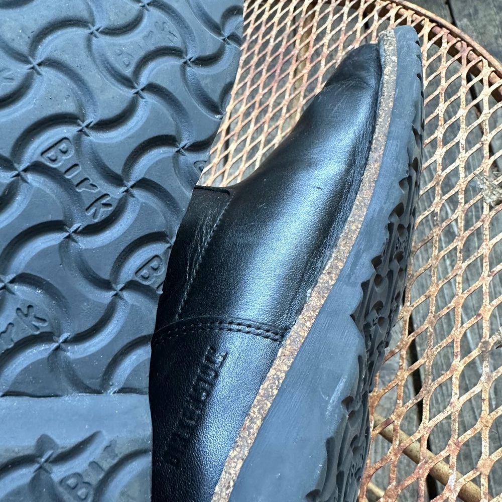 BIRKENSTOCK Black Shearling Lined Leather Boots Size 37 Zip Up - Picture 10 of 10